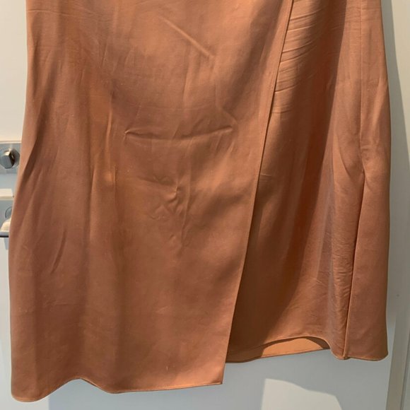 SEED HERITAGE Gold Satin Wrap Midi Skirt NWT RRP$129 - Picture 11 of 11